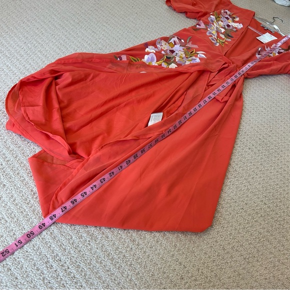 Hope & Ivy Premium Wrap Front Embroidered Maxi Dress - Picture 4 of 13